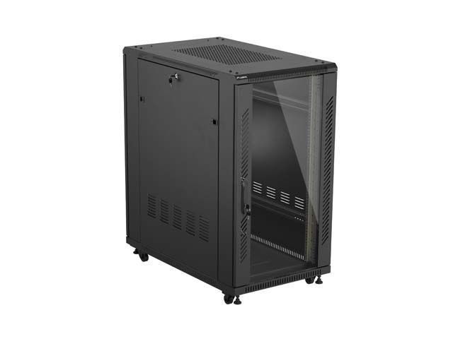 Lanberg 19" 22U Szabadon álló Rackszekrény Black