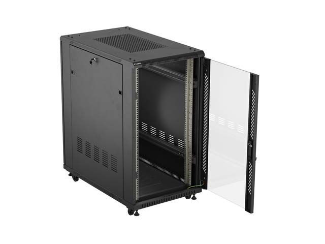 Lanberg 19" 22U Szabadon álló Rackszekrény Black