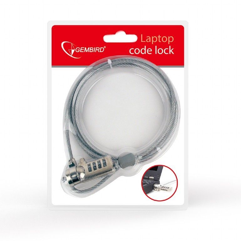 Gembird LK-CL-01 4-digit Combination Cable Lock for Notebooks Gembird LK-CL-01 4-digit Combination Cable Lock for Notebooks