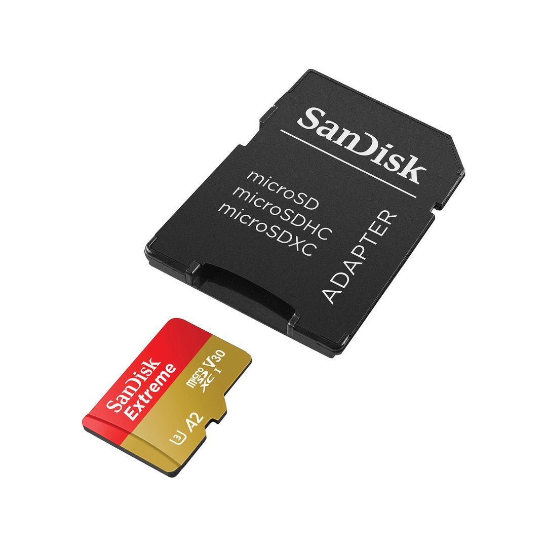 Sandisk 256GB microSDXC Class 10 U3 V30 A2 Extreme + adapterrel Sandisk 256GB microSDXC Class 10 U3 V30 A2 Extreme + adapterrel