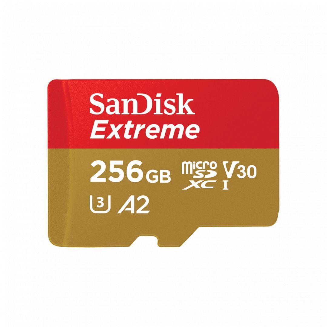 Sandisk 256GB microSDXC Class 10 U3 V30 A2 Extreme + adapterrel Sandisk 256GB microSDXC Class 10 U3 V30 A2 Extreme + adapterrel
