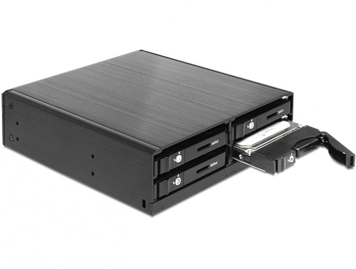 DeLock 5,25" hordozható rack 4 x 2,5" SATA HDD / SSD-hez DeLock 5,25" hordozható rack 4 x 2,5" SATA HDD / SSD-hez