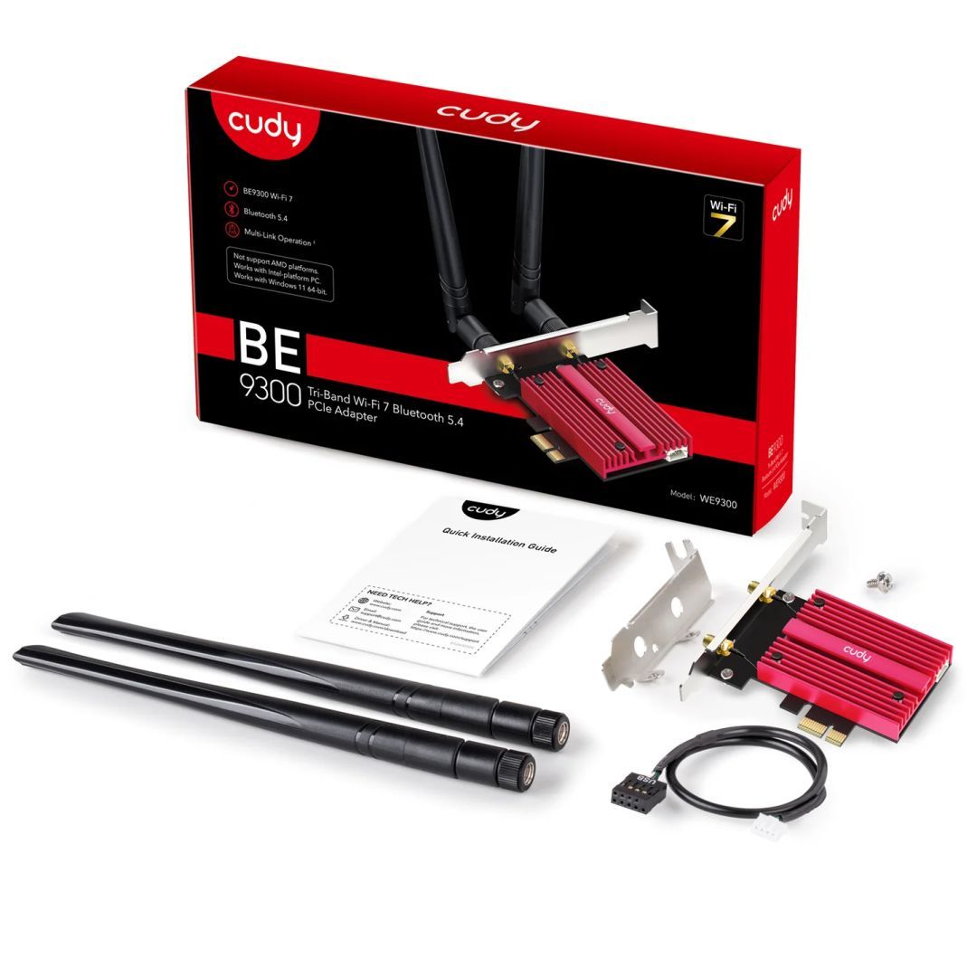 Cudy WE9300 BE9300 Wi-Fi 7 Bluetooth 5.4 PCI-E Adapter