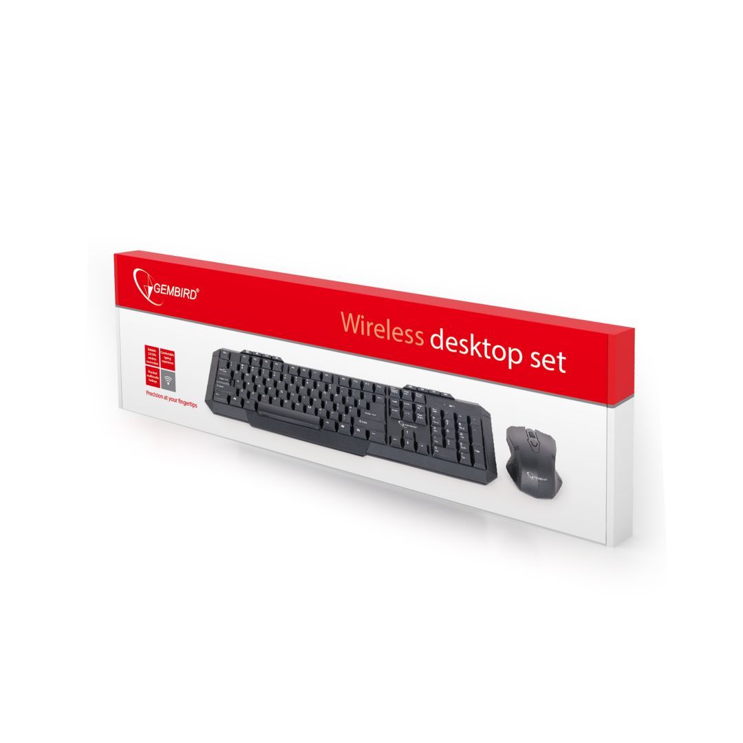 Gembird KBS-WM-02 Wireless Keyboard Combo Black US Gembird KBS-WM-02 Wireless Keyboard Combo Black US
