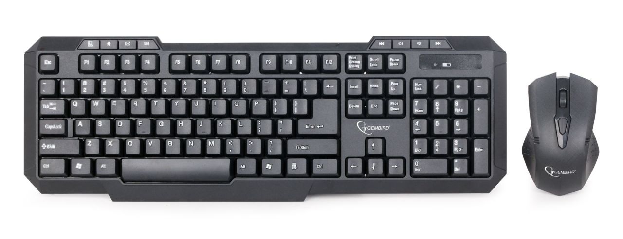 Gembird KBS-WM-02 Wireless Keyboard Combo Black US Gembird KBS-WM-02 Wireless Keyboard Combo Black US