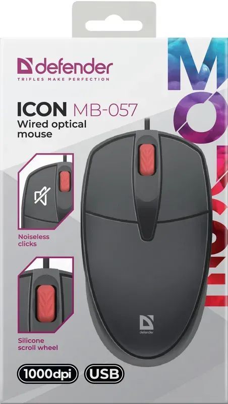 Defender Icon MB-057 Mouse Black Defender Icon MB-057 Mouse Black