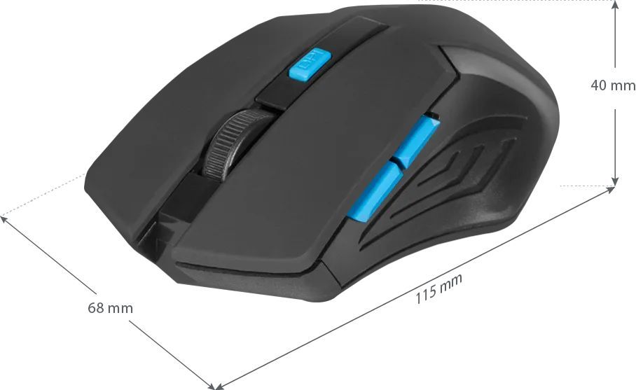 Defender RF Accura MM-275 Wireless Mouse Black/Blue Defender RF Accura MM-275 Wireless Mouse Black/Blue