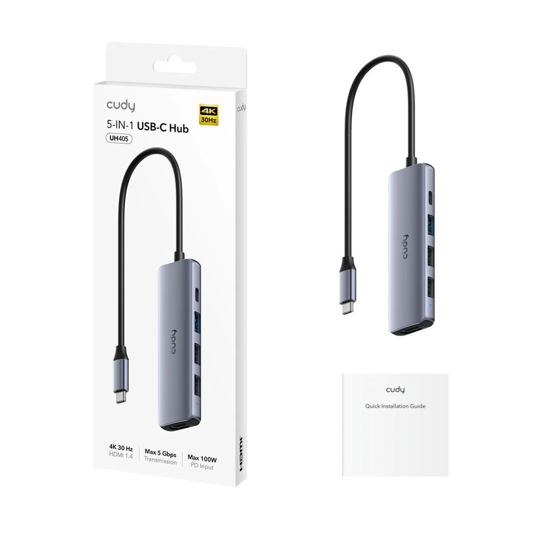 Cudy 5-IN-1 4K HDMI Docking Station Silver Cudy 5-IN-1 4K HDMI Docking Station Silver