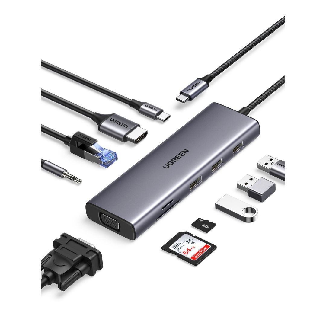 UGREEN Revodok 10-in-1 USB-C Hub Grey UGREEN Revodok 10-in-1 USB-C Hub Grey