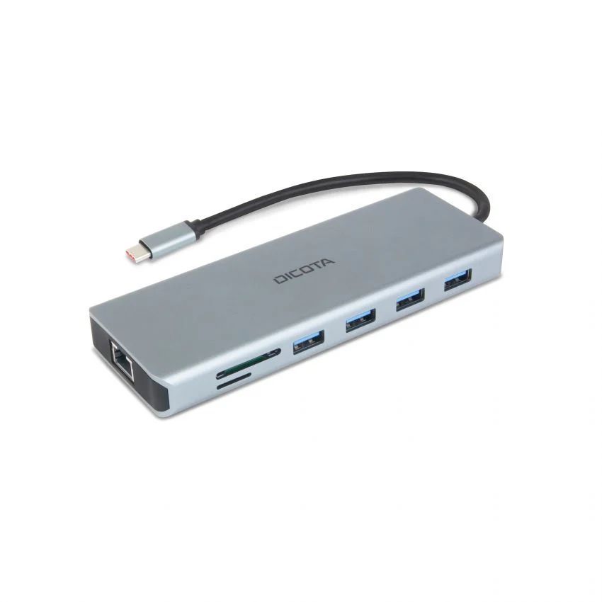 Dicota USB-C 13-in-1 Docking Station 4K HDMI/DP PD 100W Silver Dicota USB-C 13-in-1 Docking Station 4K HDMI/DP PD 100W Silver