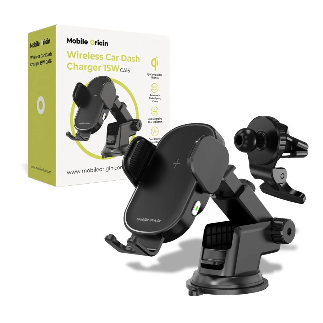 Mobile Origin Mobile Origin Wireless Car Dash Charger 15W CA16 Black Mobile Origin Mobile Origin Wireless Car Dash Charger 15W CA16 Black