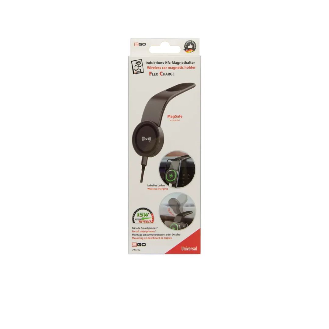2GO FlexCharge Wireless Car Magnetic Holder with MagSafe Black 2GO FlexCharge Wireless Car Magnetic Holder with MagSafe Black
