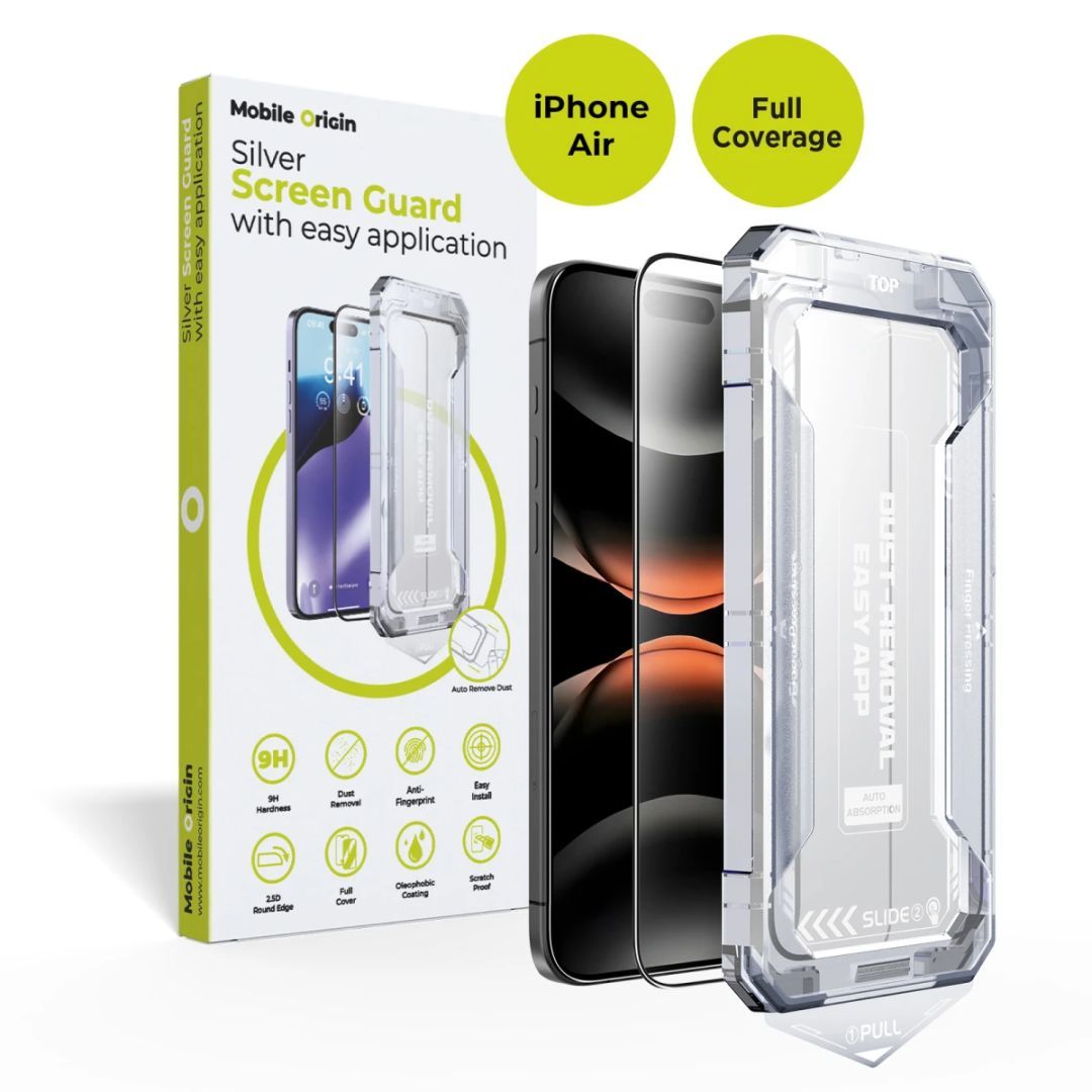 Mobile Origin Screen Guard with easy application for iPhone Air Mobile Origin Screen Guard with easy application for iPhone Air