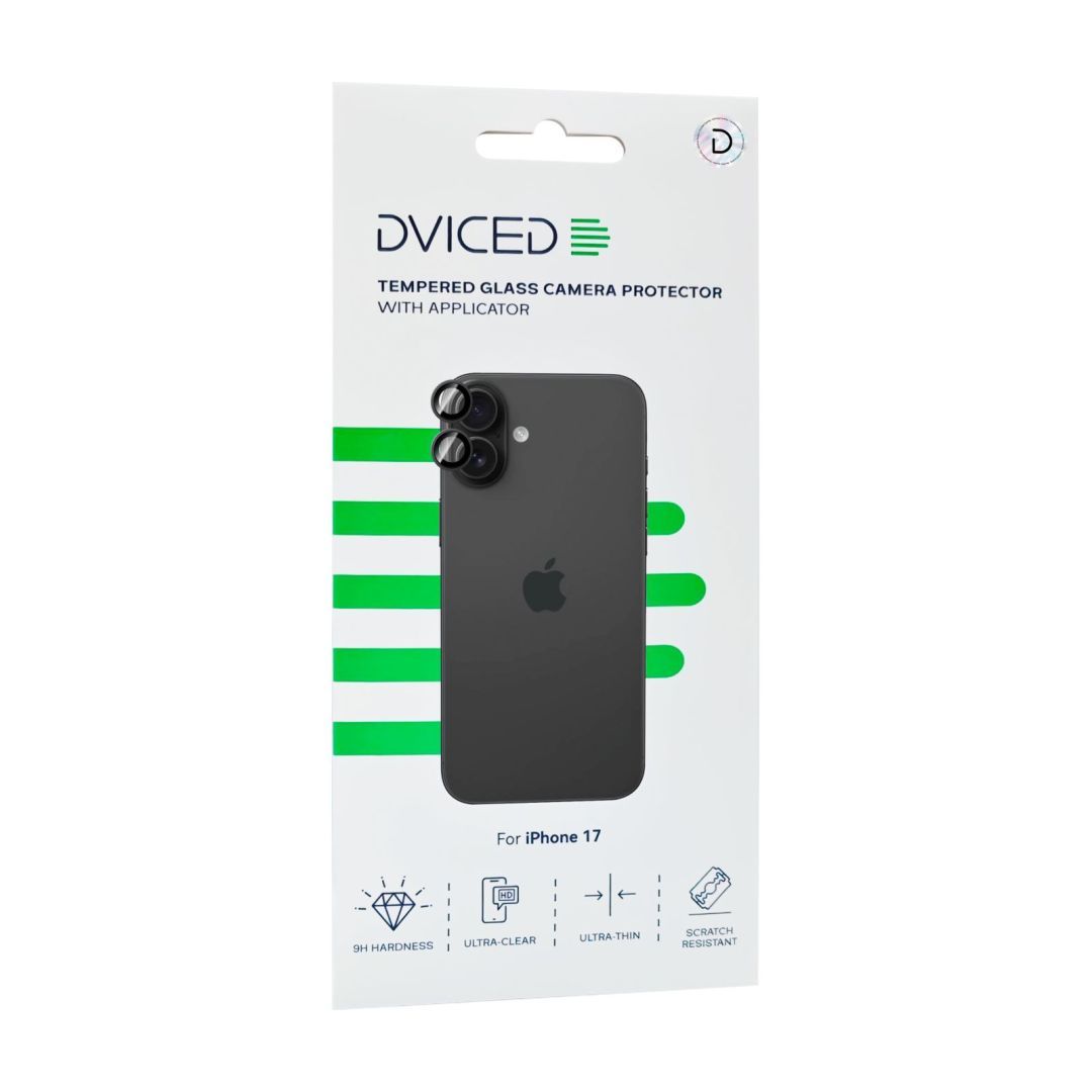 Dviced Tempered glass camera protector for iPhone 17 with applicator Dviced Tempered glass camera protector for iPhone 17 with applicator