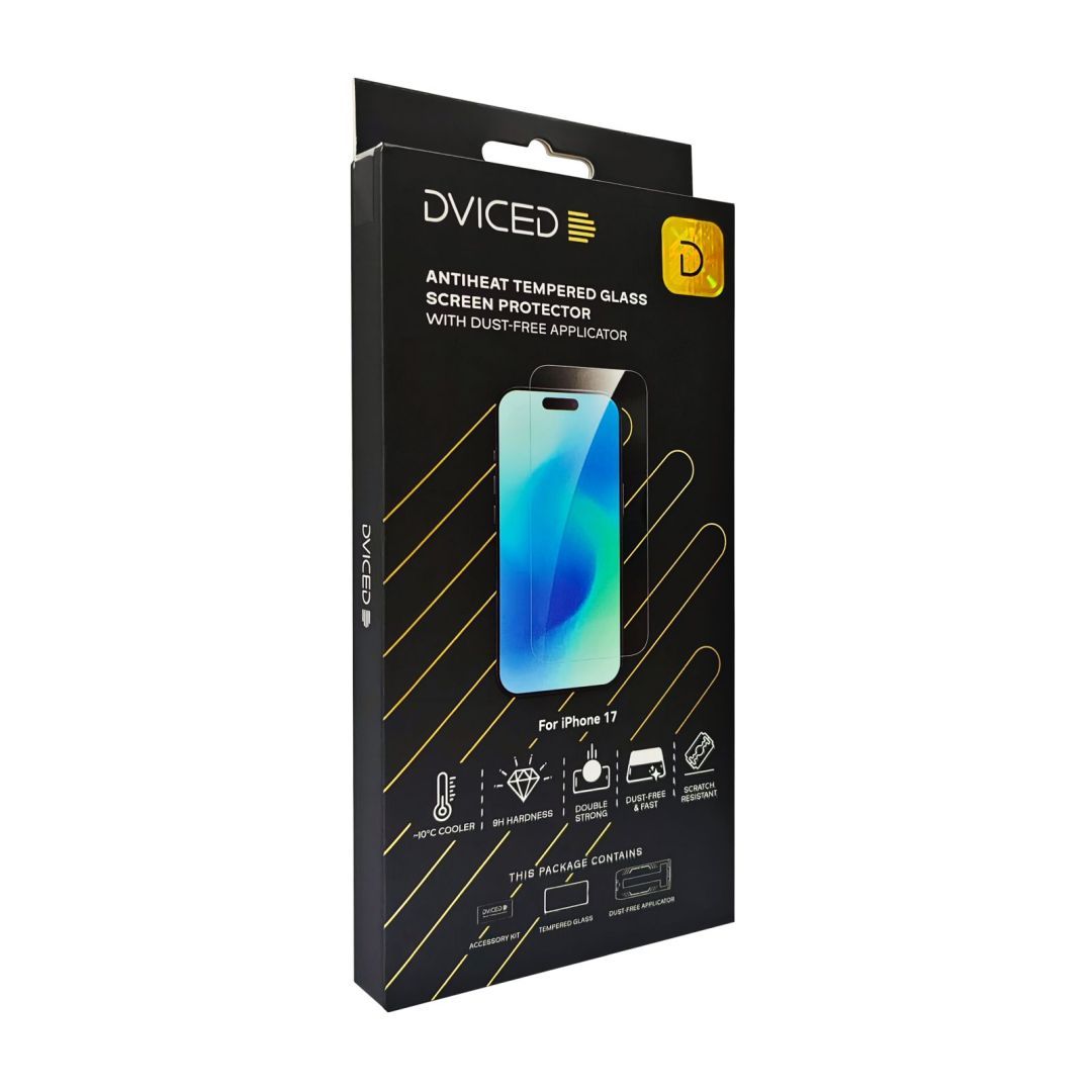 Dviced AntiHeat Tempered glass screen protector for iPhone 17