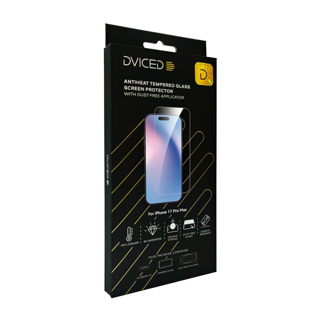 Dviced AntiHeat Tempered glass screen protector for iPhone 17 Pro Max Dviced AntiHeat Tempered glass screen protector for iPhone 17 Pro Max