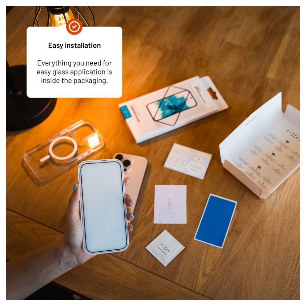 FIXED teljes képernyőt védő edzett üveg Google Pixel 9a készülékhez, fekete FIXED teljes képernyőt védő edzett üveg Google Pixel 9a készülékhez, fekete