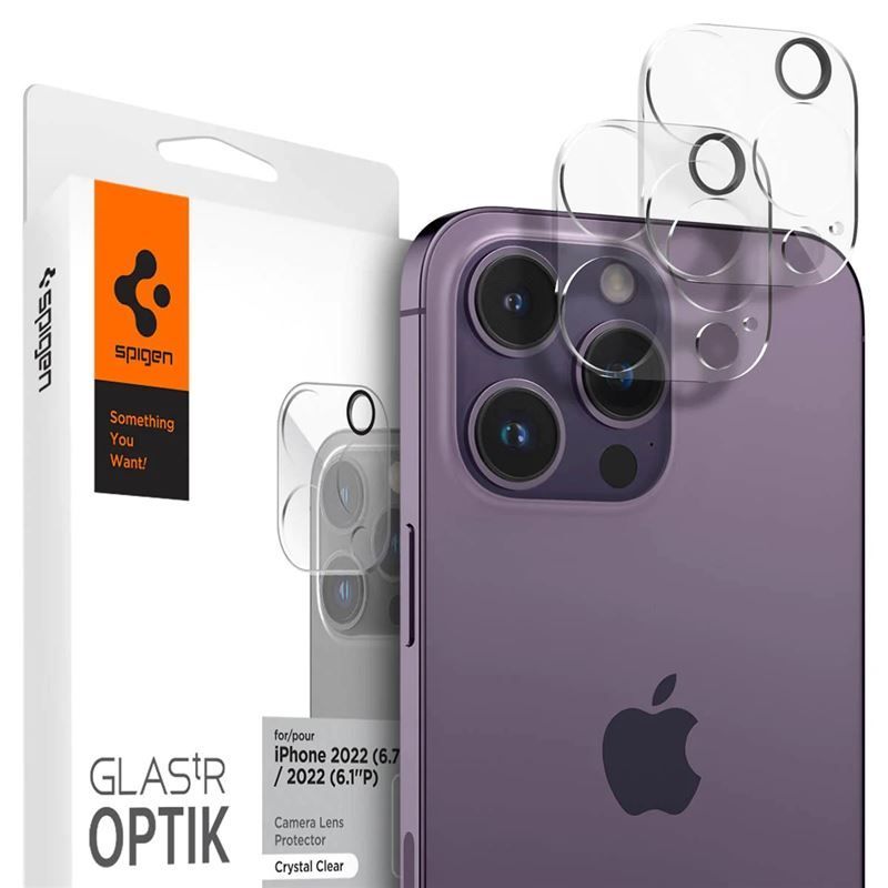 Spigen Glass Optik 2 Pack, clear - iPhone 14 Pro/iPhone 14 Pro Max Spigen Glass Optik 2 Pack, clear - iPhone 14 Pro/iPhone 14 Pro Max
