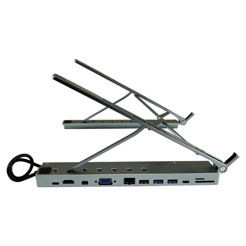 LC Power LC-HUB-C-MULTI-STAND Notebook állvány USB-C Multi Hub Silver LC Power LC-HUB-C-MULTI-STAND Notebook állvány USB-C Multi Hub Silver