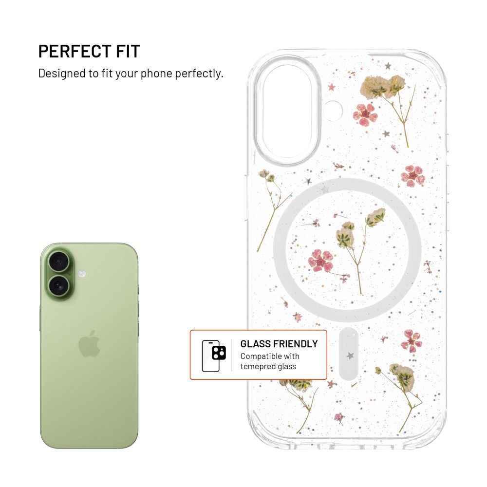 FIXED MagBloom telefontok Apple iPhone 17 készülékhez, rózsaszín szilva