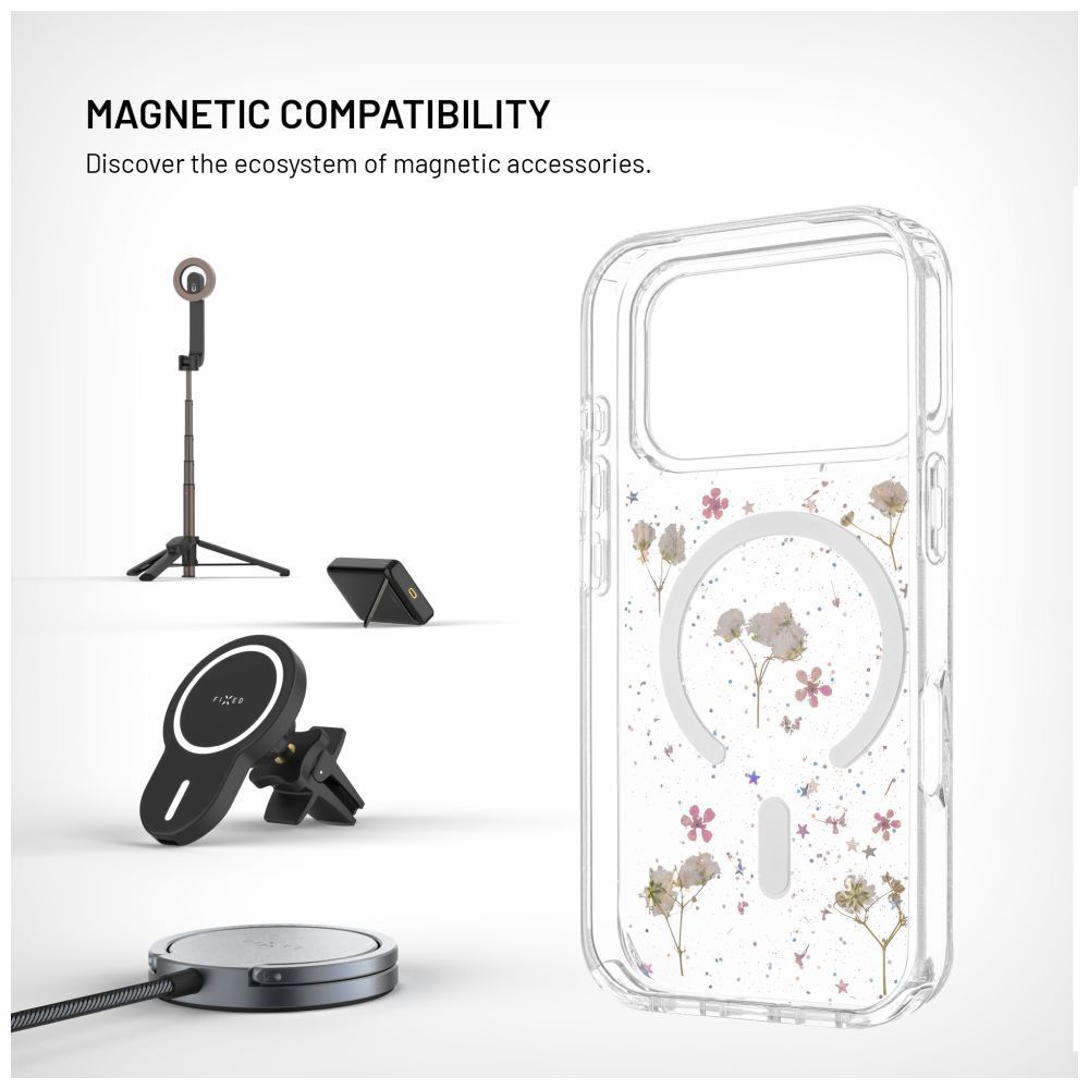 FIXED MagBloom telefontok Apple iPhone 17 Pro készülékhez, rózsaszín szilva
