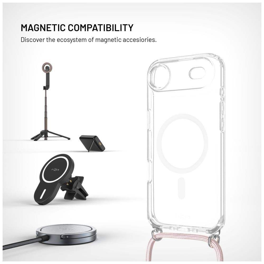 FIXED MagPure Neck tok Apple iPhone Air készülékhez, rózsaszín FIXED MagPure Neck tok Apple iPhone Air készülékhez, rózsaszín