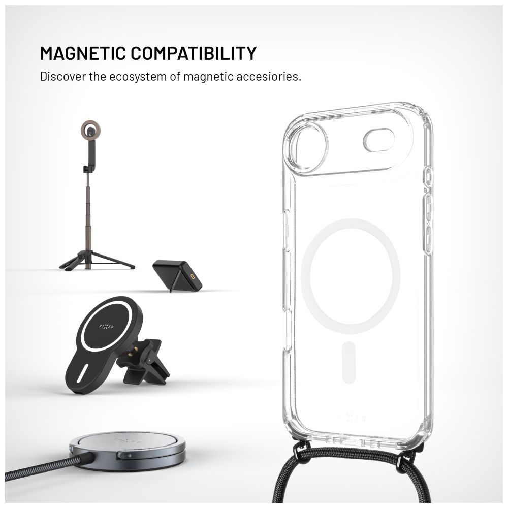 FIXED MagPure Neck tok Apple iPhone Air készülékhez, fekete FIXED MagPure Neck tok Apple iPhone Air készülékhez, fekete