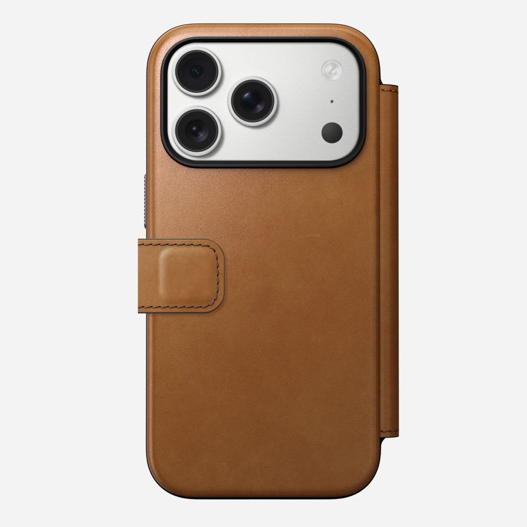 Nomad Modern Leather Folio case for iPhone 17 Pro English Tan Nomad Modern Leather Folio case for iPhone 17 Pro English Tan