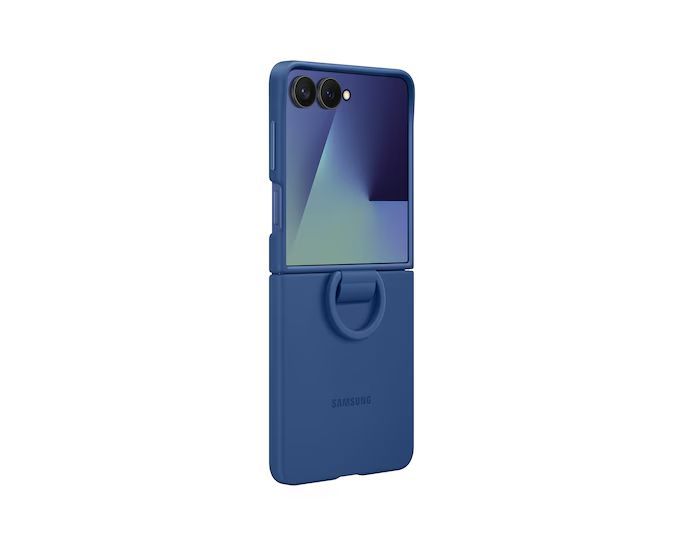 Samsung Galaxy Flip7 Ring Case (Silicone) Blue Samsung Galaxy Flip7 Ring Case (Silicone) Blue
