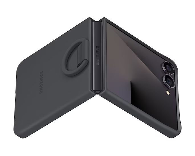 Samsung Galaxy Flip7 Ring Case (Silicone) Black Samsung Galaxy Flip7 Ring Case (Silicone) Black