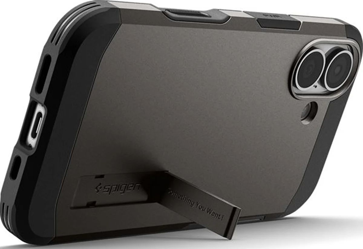Spigen Tough Armor T MagSafe case for iPhone 17 Gunmetal