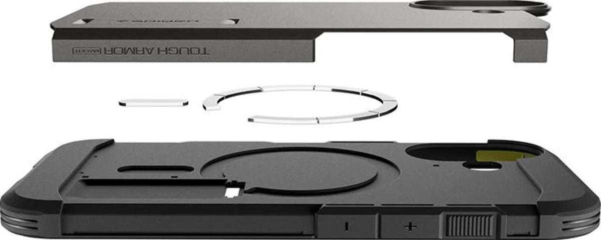 Spigen Tough Armor T MagSafe case for iPhone 17 Gunmetal