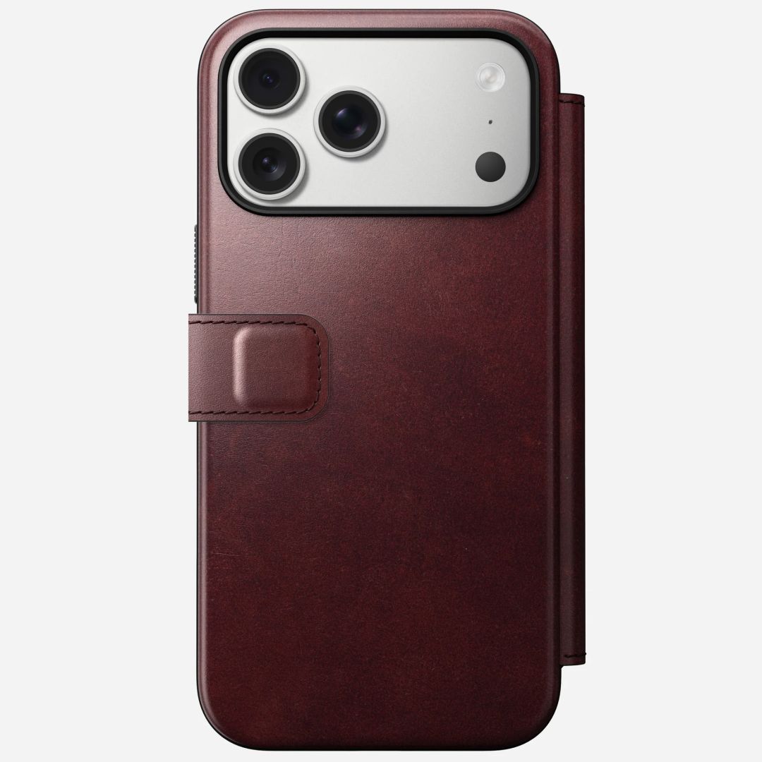 Nomad Modern Leather Folio (Horween) for iPhone 17 Pro Max Burgundy Nomad Modern Leather Folio (Horween) for iPhone 17 Pro Max Burgundy