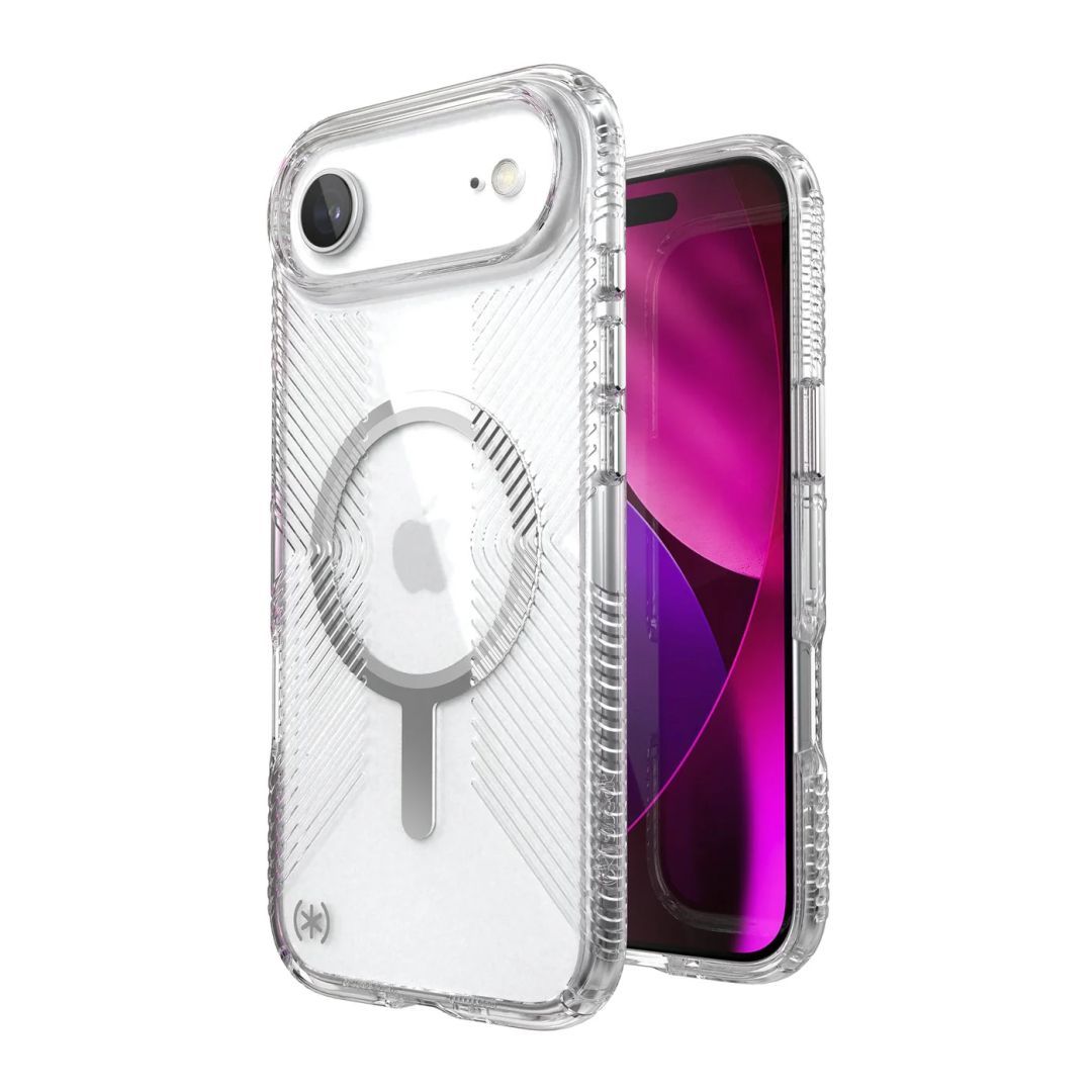Speck Presidio Perfect Clear Grip MagSafe iPhone Air Case Clear/Silver Speck Presidio Perfect Clear Grip MagSafe iPhone Air Case Clear/Silver
