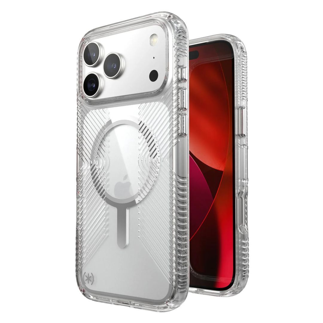 Speck Presidio Perfect Clear Grip MagSafe iPhone 17 Pro Max Case Clear/Silver Speck Presidio Perfect Clear Grip MagSafe iPhone 17 Pro Max Case Clear/Silver