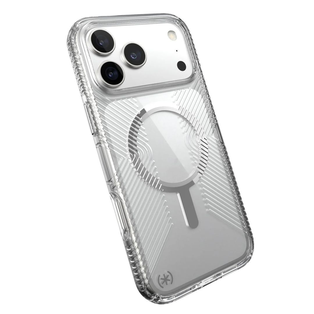 Speck Presidio Perfect Clear Grip MagSafe iPhone 17 Pro Max Case Clear/Silver Speck Presidio Perfect Clear Grip MagSafe iPhone 17 Pro Max Case Clear/Silver