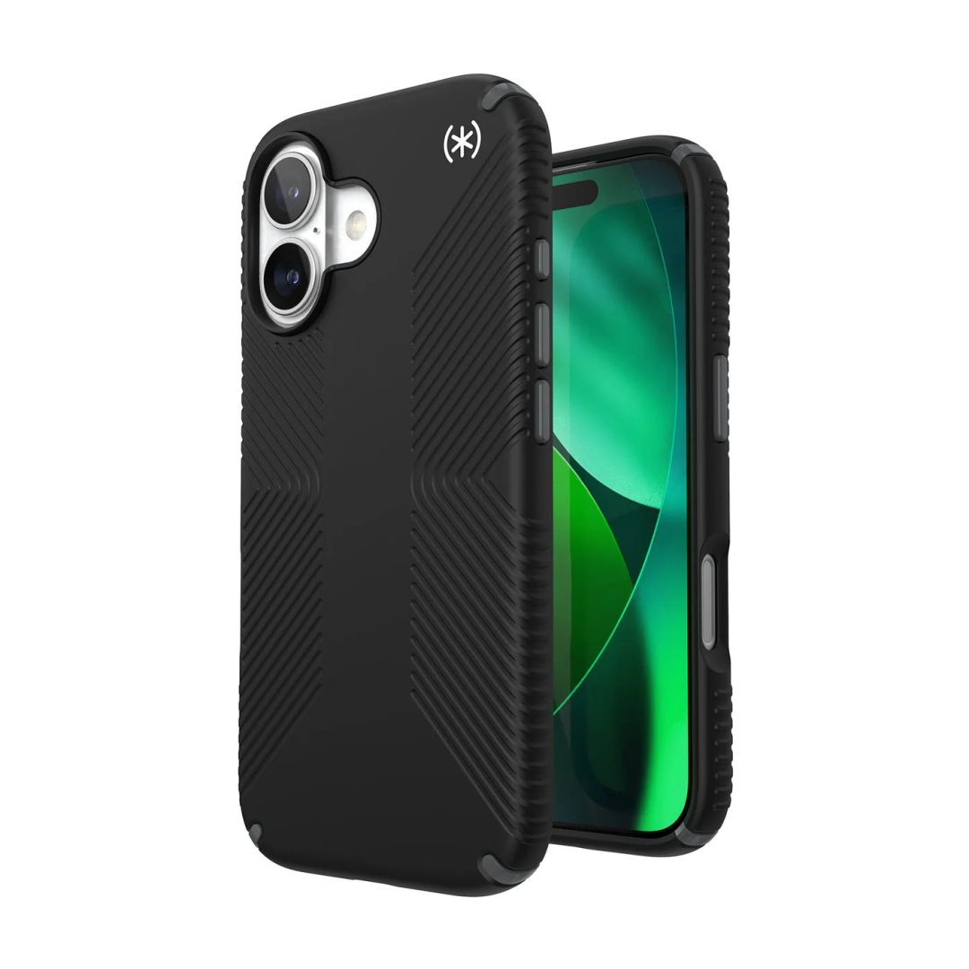 Speck Presidio2 Grip MagSafe iPhone 17 Case Black/Stale Grey Speck Presidio2 Grip MagSafe iPhone 17 Case Black/Stale Grey