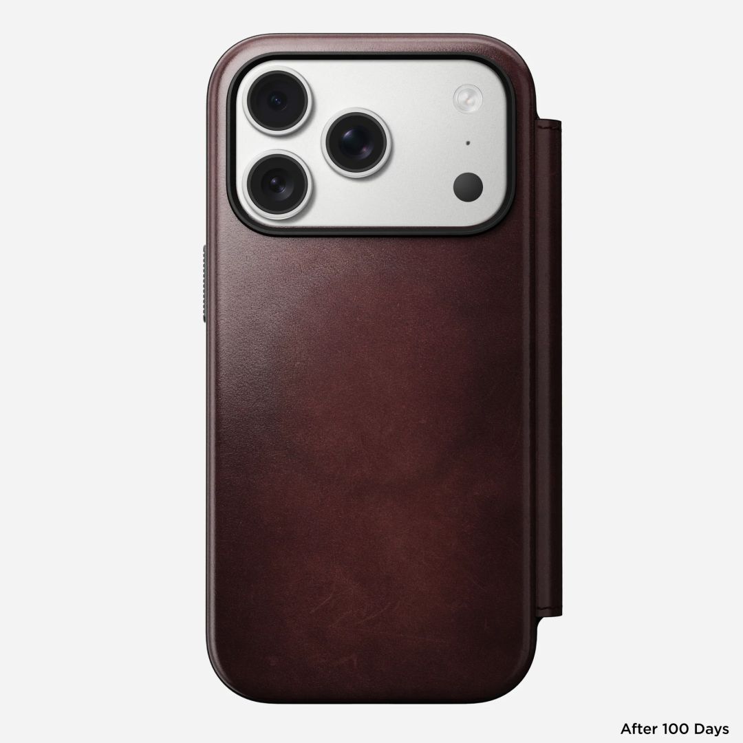 Nomad Modern Leather Folio (Horween) for iPhone 17 Pro Burgundy Nomad Modern Leather Folio (Horween) for iPhone 17 Pro Burgundy