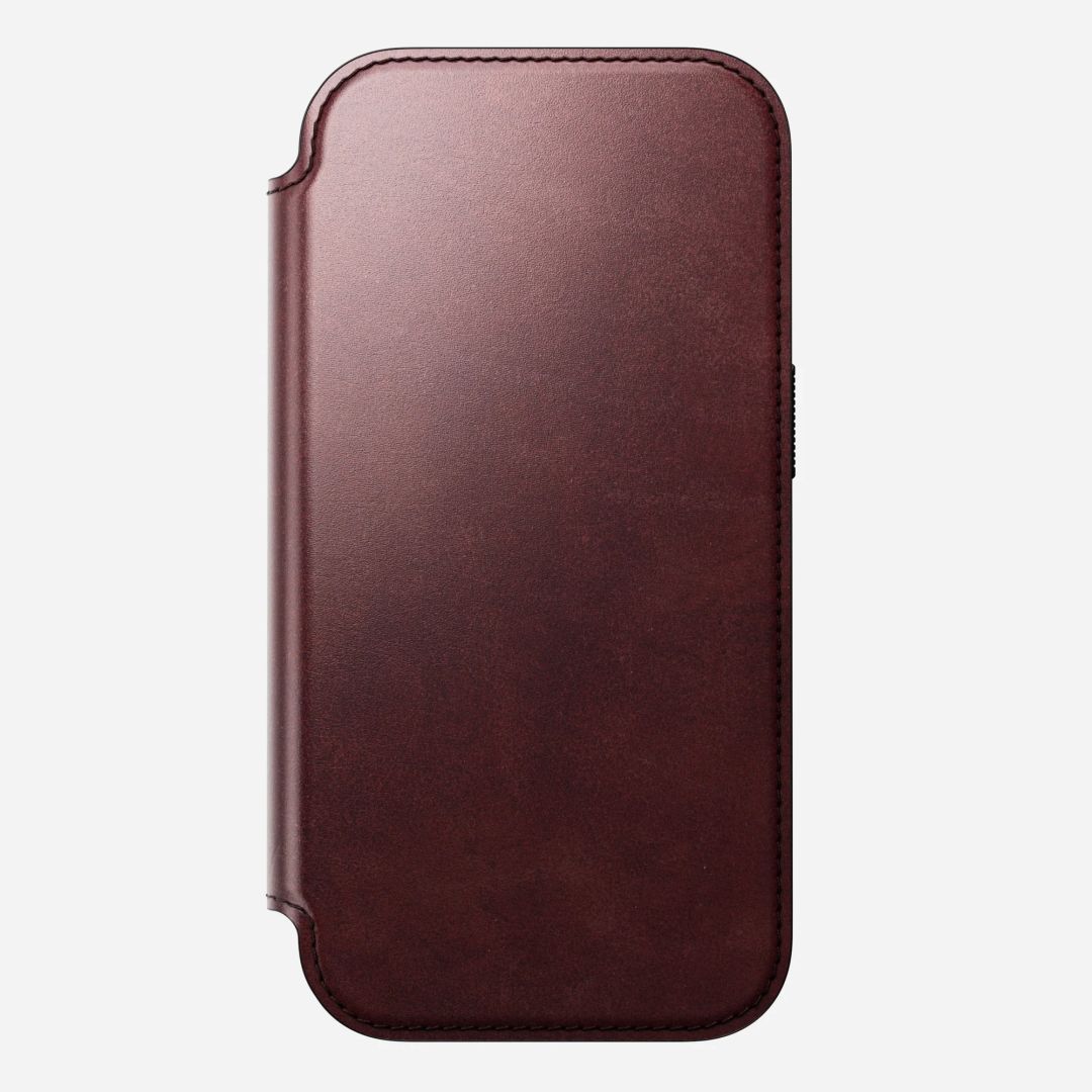 Nomad Modern Leather Folio (Horween) for iPhone 17 Pro Burgundy Nomad Modern Leather Folio (Horween) for iPhone 17 Pro Burgundy