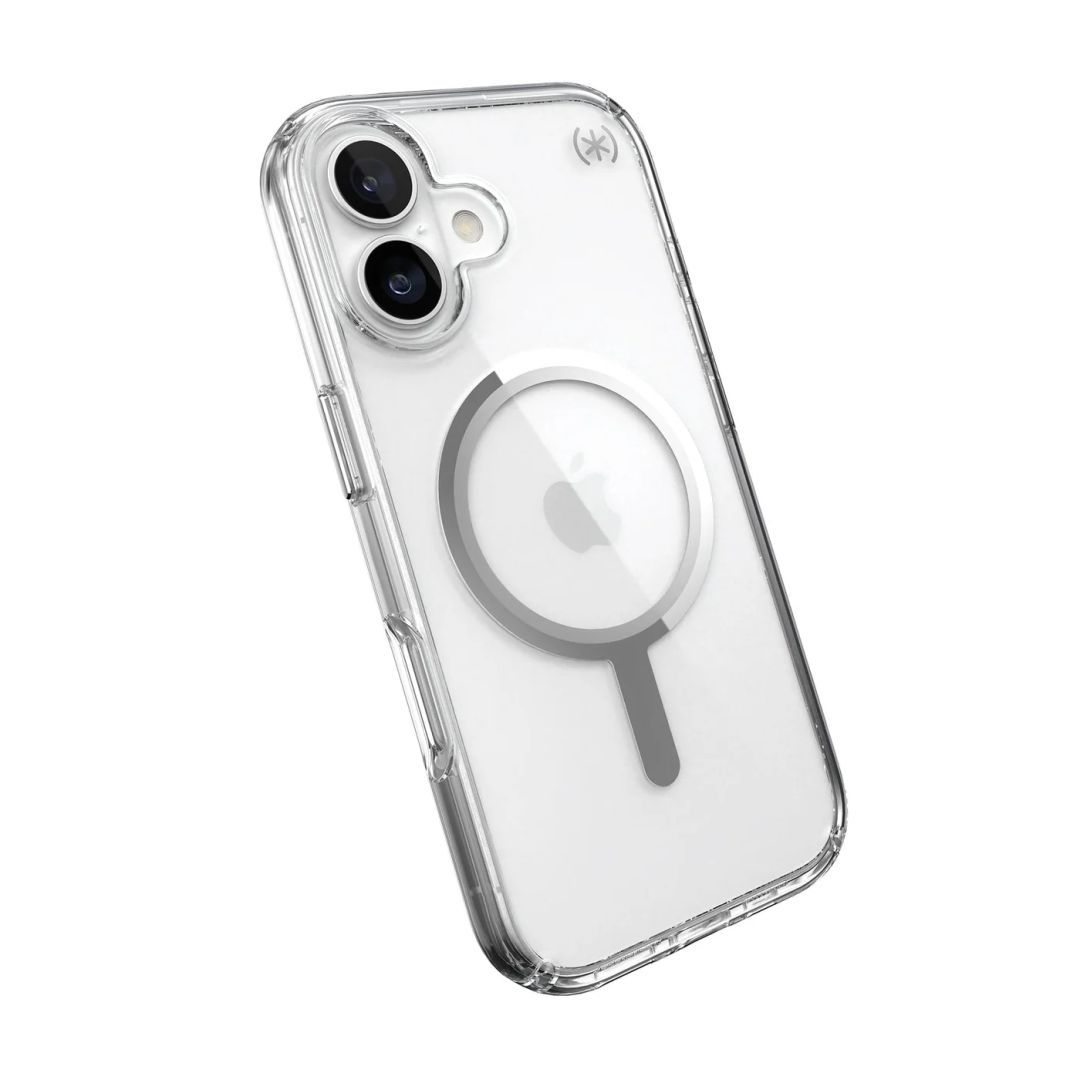 Speck Presidio Perfect Clear MagSafe iPhone 17 Case Clear/Silver Speck Presidio Perfect Clear MagSafe iPhone 17 Case Clear/Silver