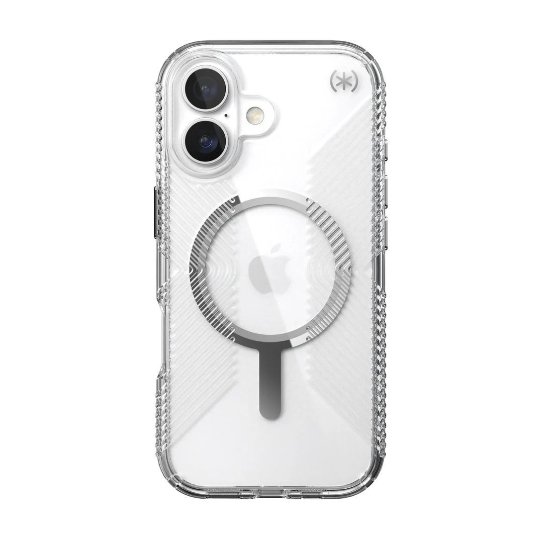 Speck Presidio Perfect Clear Grip MagSafe iPhone 17 Case Clear/Silver Speck Presidio Perfect Clear Grip MagSafe iPhone 17 Case Clear/Silver