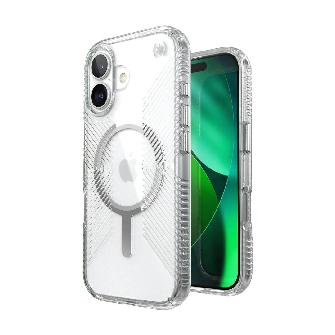 Speck Presidio Perfect Clear Grip MagSafe iPhone 17 Case Clear/Silver Speck Presidio Perfect Clear Grip MagSafe iPhone 17 Case Clear/Silver