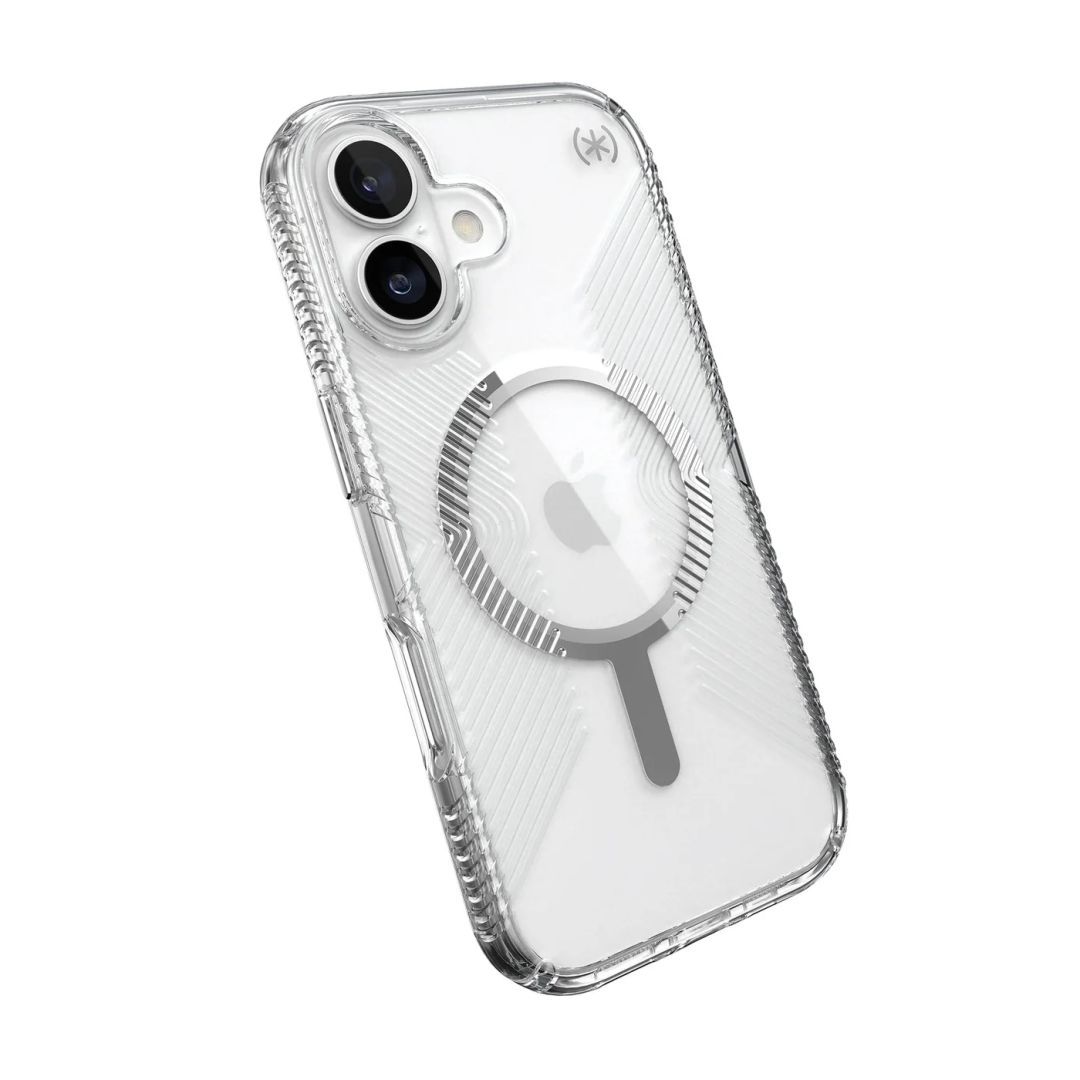 Speck Presidio Perfect Clear Grip MagSafe iPhone 17 Case Clear/Silver Speck Presidio Perfect Clear Grip MagSafe iPhone 17 Case Clear/Silver