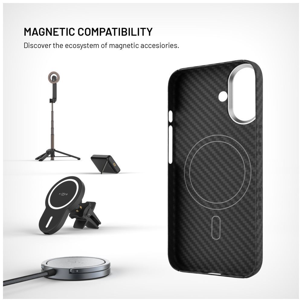 FIXED MagVelar tok Apple iPhone 17 készülékhez, fekete FIXED MagVelar tok Apple iPhone 17 készülékhez, fekete