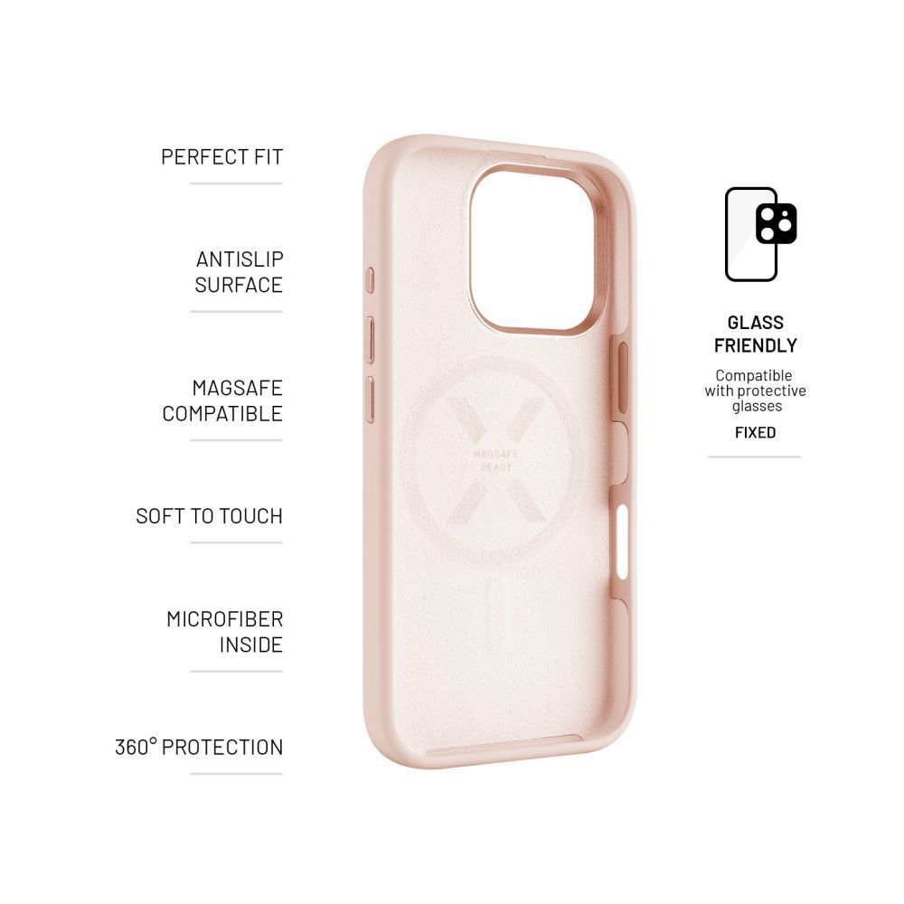 FIXED MagFlow tok Apple iPhone 17 Pro telefonhoz, rózsaszín
