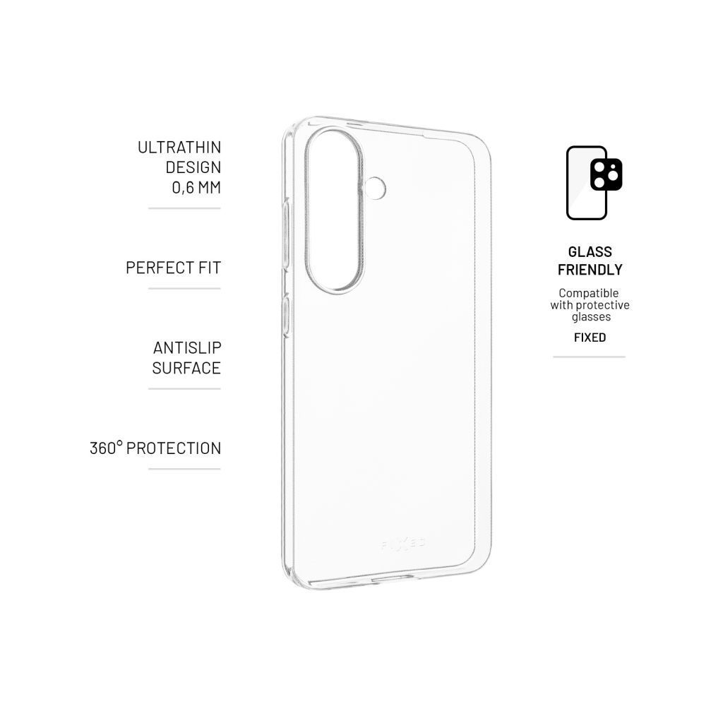 FIXED Ultravékony TPU telefontok Samsung Galaxy S25, átlátszó FIXED Ultravékony TPU telefontok Samsung Galaxy S25, átlátszó