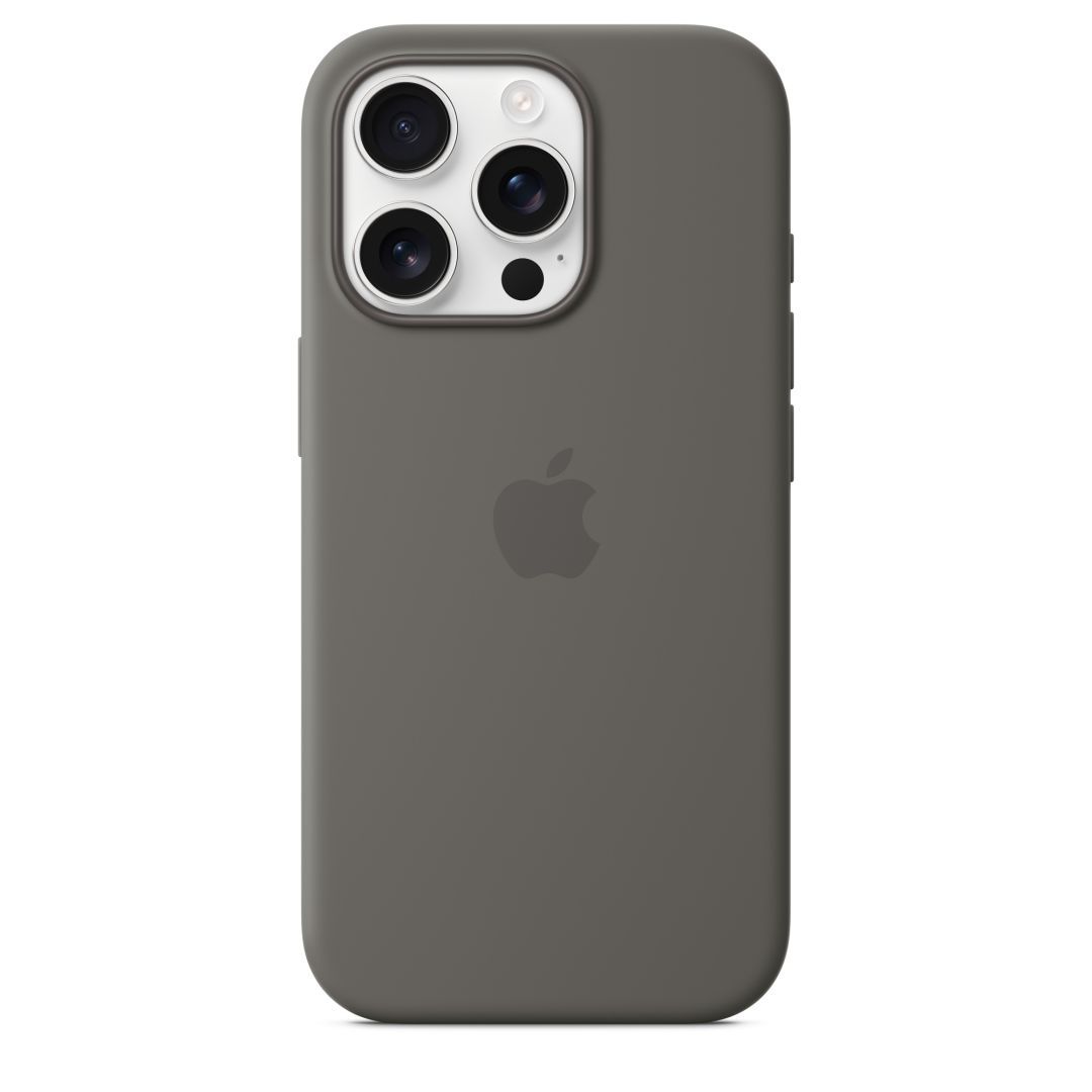 Apple iPhone 16 Pro Silicone Case with MagSafe Stone Gray Apple iPhone 16 Pro Silicone Case with MagSafe Stone Gray