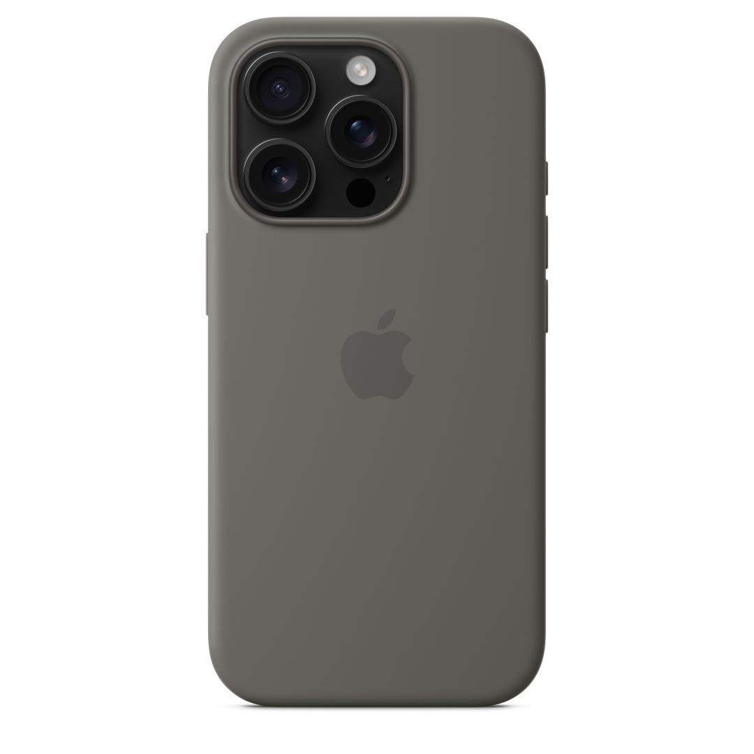 Apple iPhone 16 Pro Silicone Case with MagSafe Stone Gray Apple iPhone 16 Pro Silicone Case with MagSafe Stone Gray