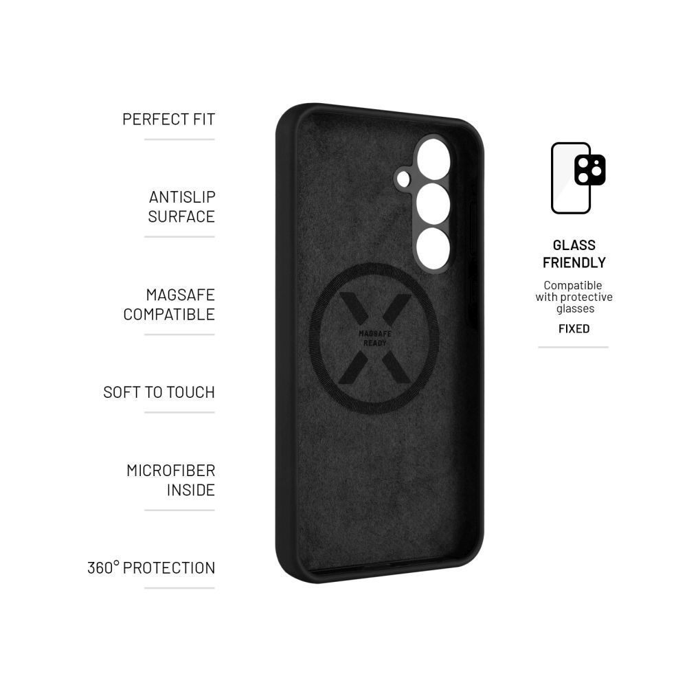 FIXED MagFlow kemény telefontok Samsung Galaxy A55 5G készülékhez, fekete FIXFLM-1263-BK FIXED MagFlow kemény telefontok Samsung Galaxy A55 5G készülékhez, fekete FIXFLM-1263-BK