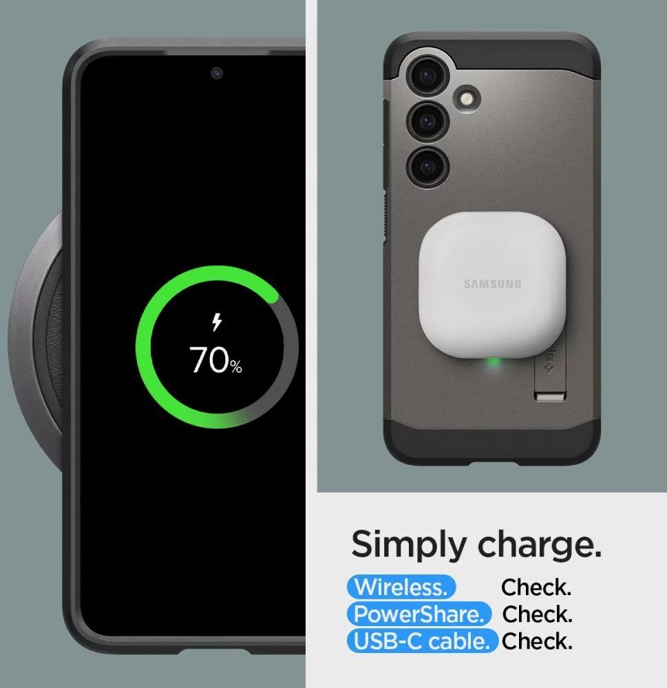 Spigen Tough Armor for Samsung Galaxy S24 Gunmetal Spigen Tough Armor for Samsung Galaxy S24 Gunmetal